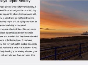 Todays Topic: Anxiety